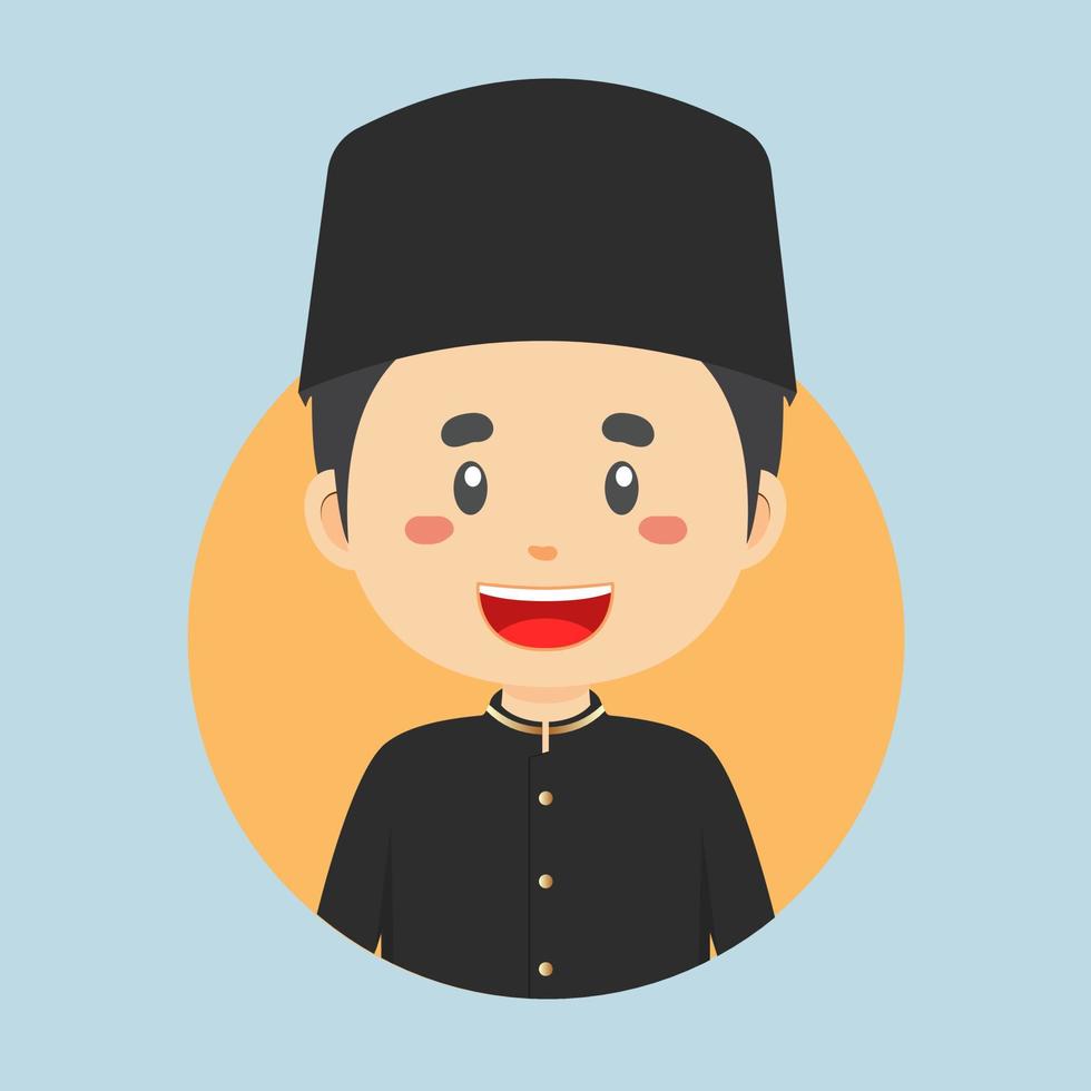 avatar de un Indonesia personaje vector