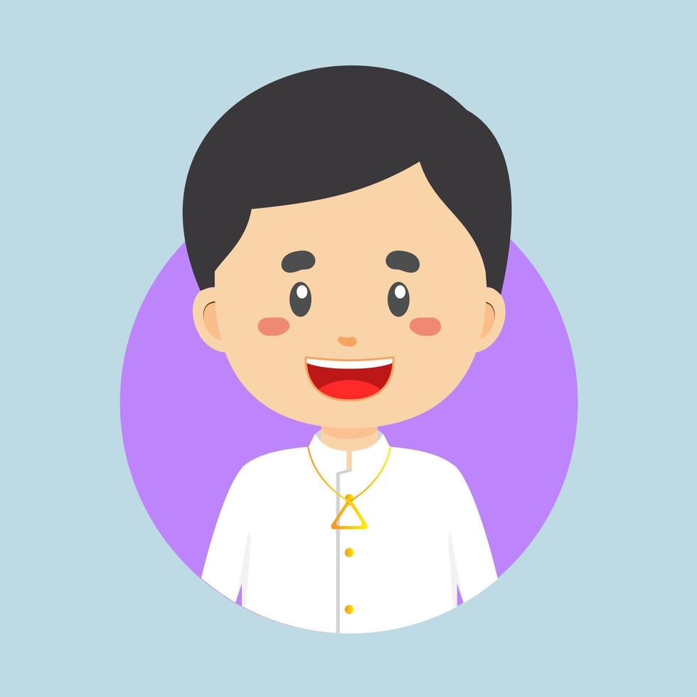 Avatar of a Laos Character vector