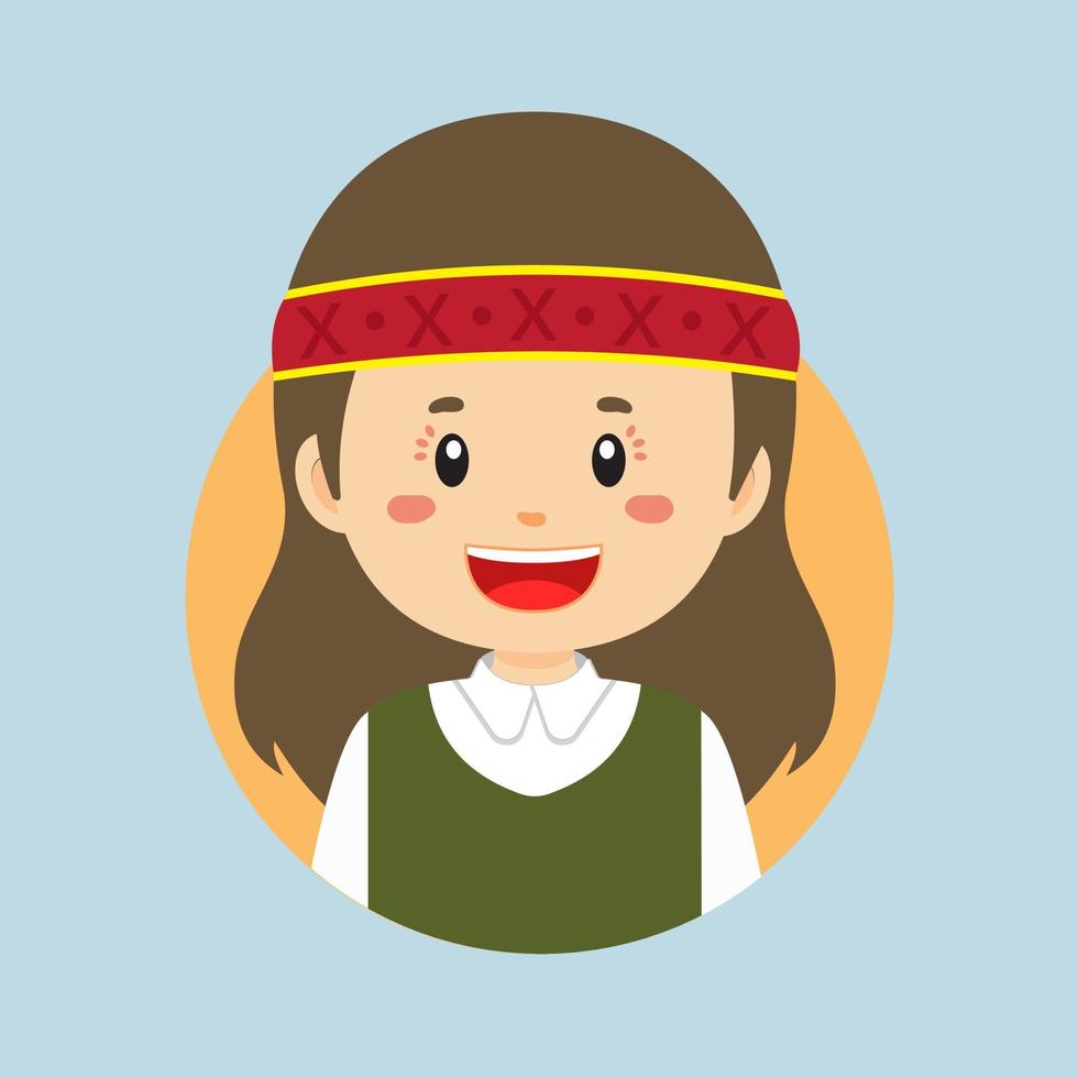 Avatar of a Latvian Character vector