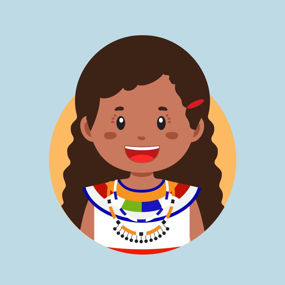 avatar de un Kenia personaje vector