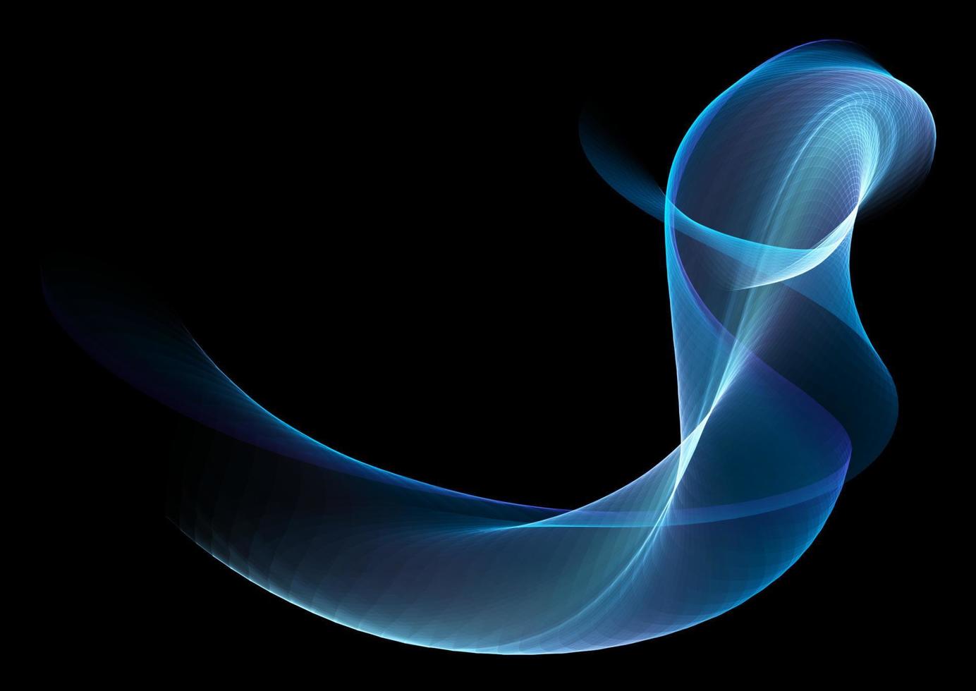 abstract blue flowing waves background vector