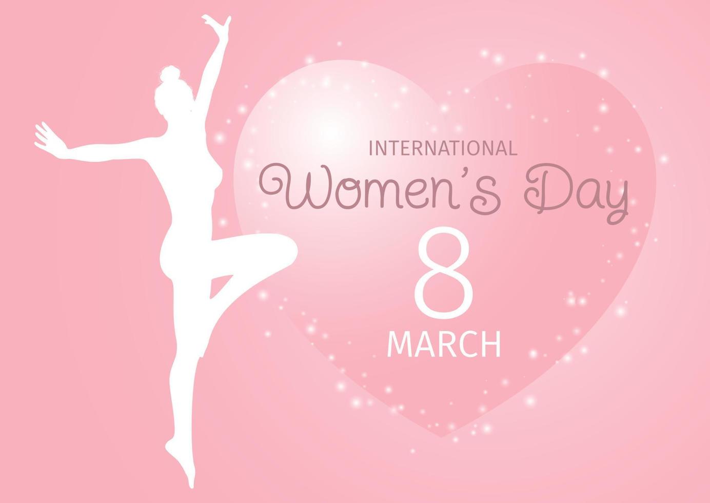 International Womens day with female silhouette vector