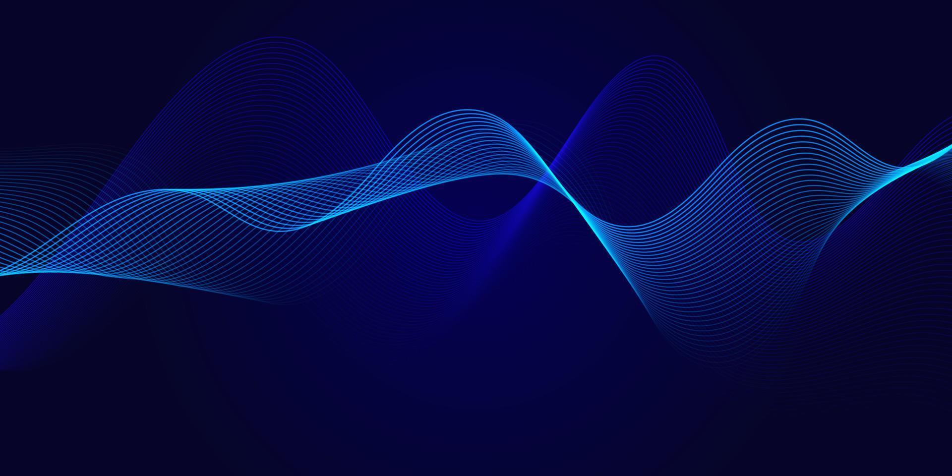 abstract banner with flowing waves design vector