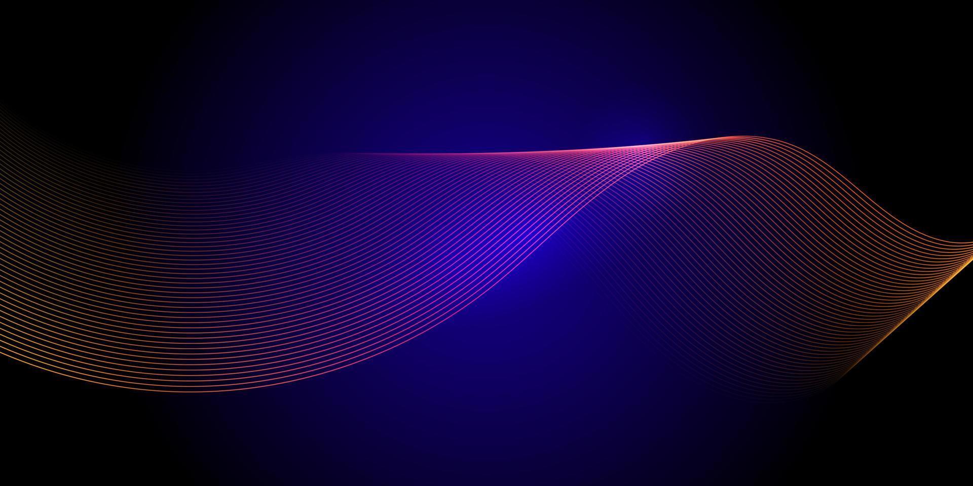 minimal flowing waves banner design vector