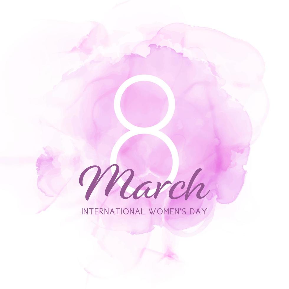 international womens day background with watercolour design vector