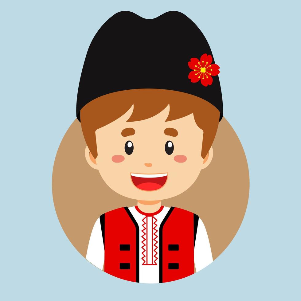 Avatar of a Bulgarian Character vector