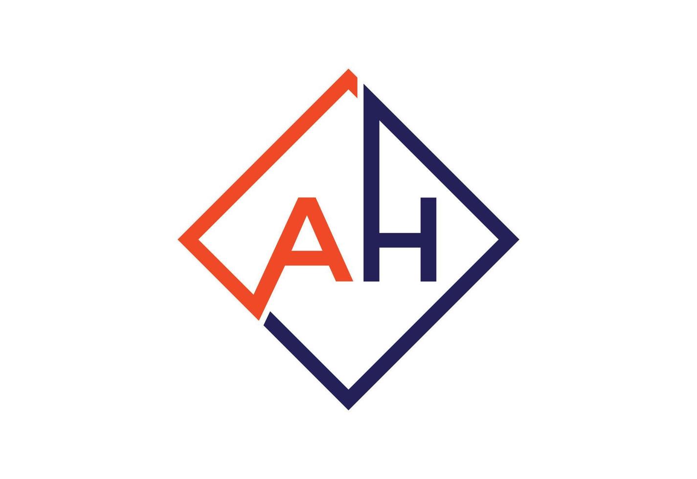 Initial AH Letter logo design, Vector design concept