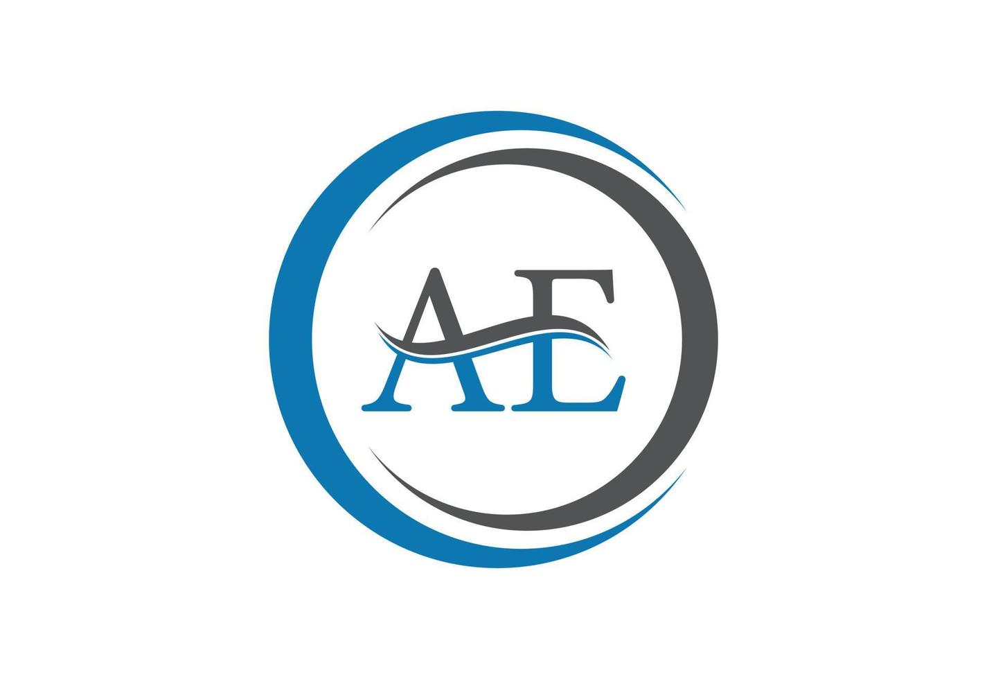 inicial ae letra logo diseño, vector diseño concepto