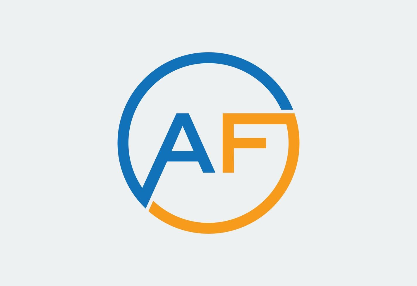 Initial AF Letter logo design, Vector design concept