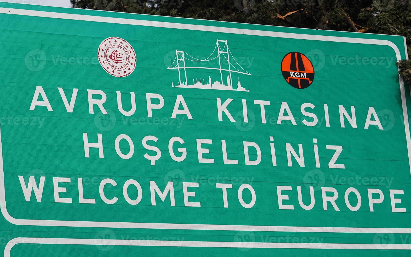 Welcome to Europe Signboard in Istanbul, Turkiye photo