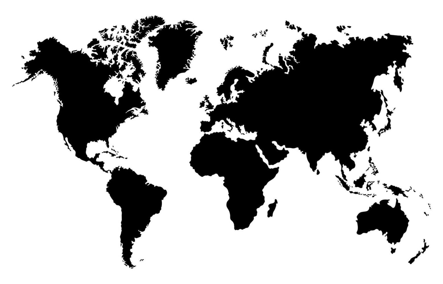 Black And White World Map Background vector