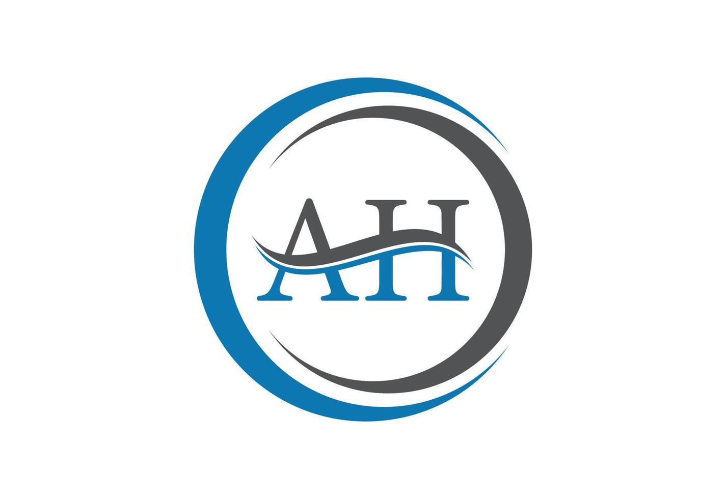 Initial AH Letter logo design, Vector design concept
