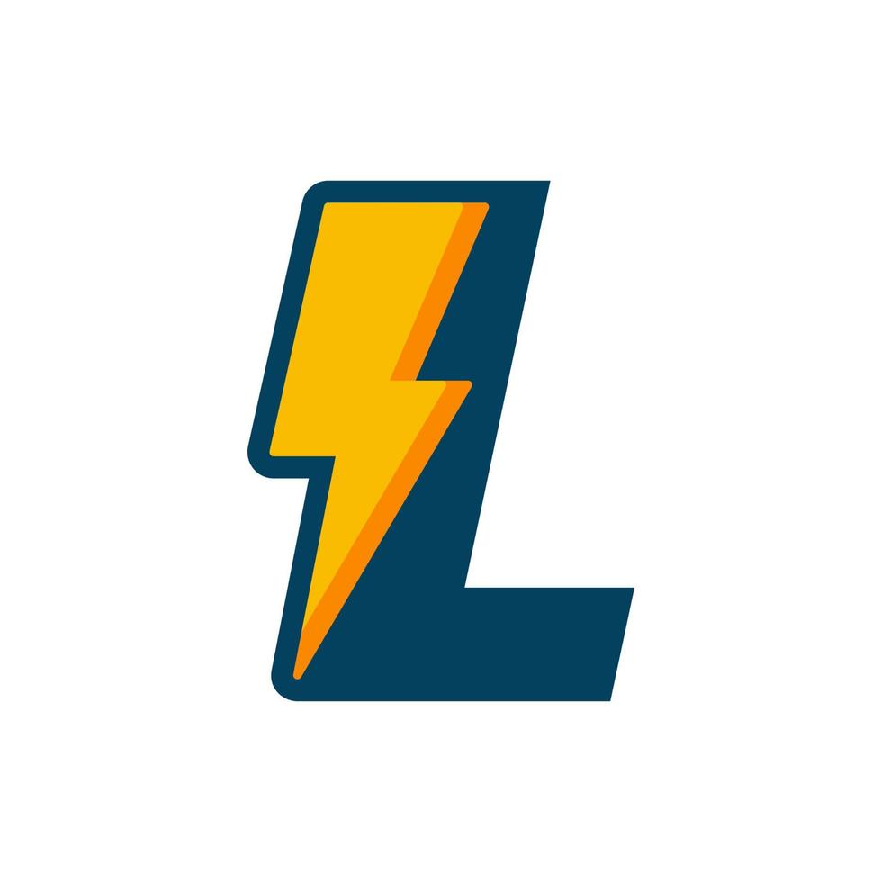 Initial L Bolt Energy Logo vector
