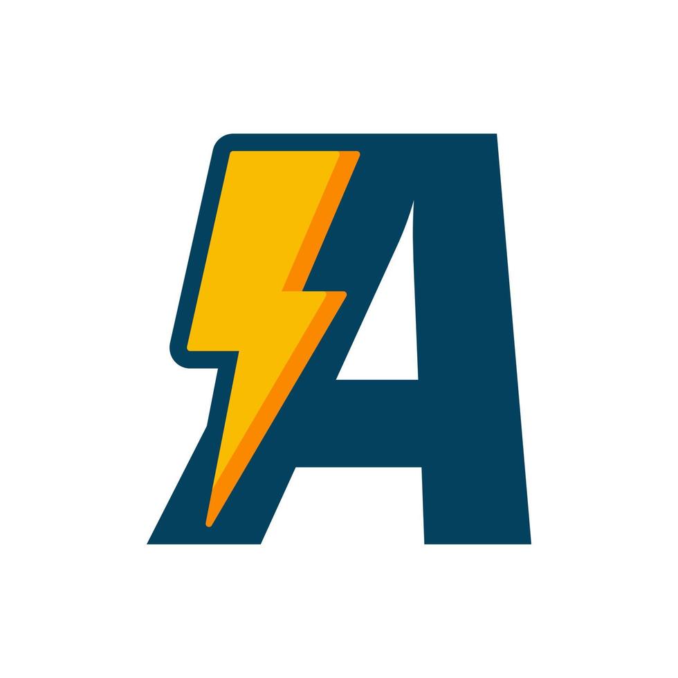 Initial A Bolt Energy Logo vector
