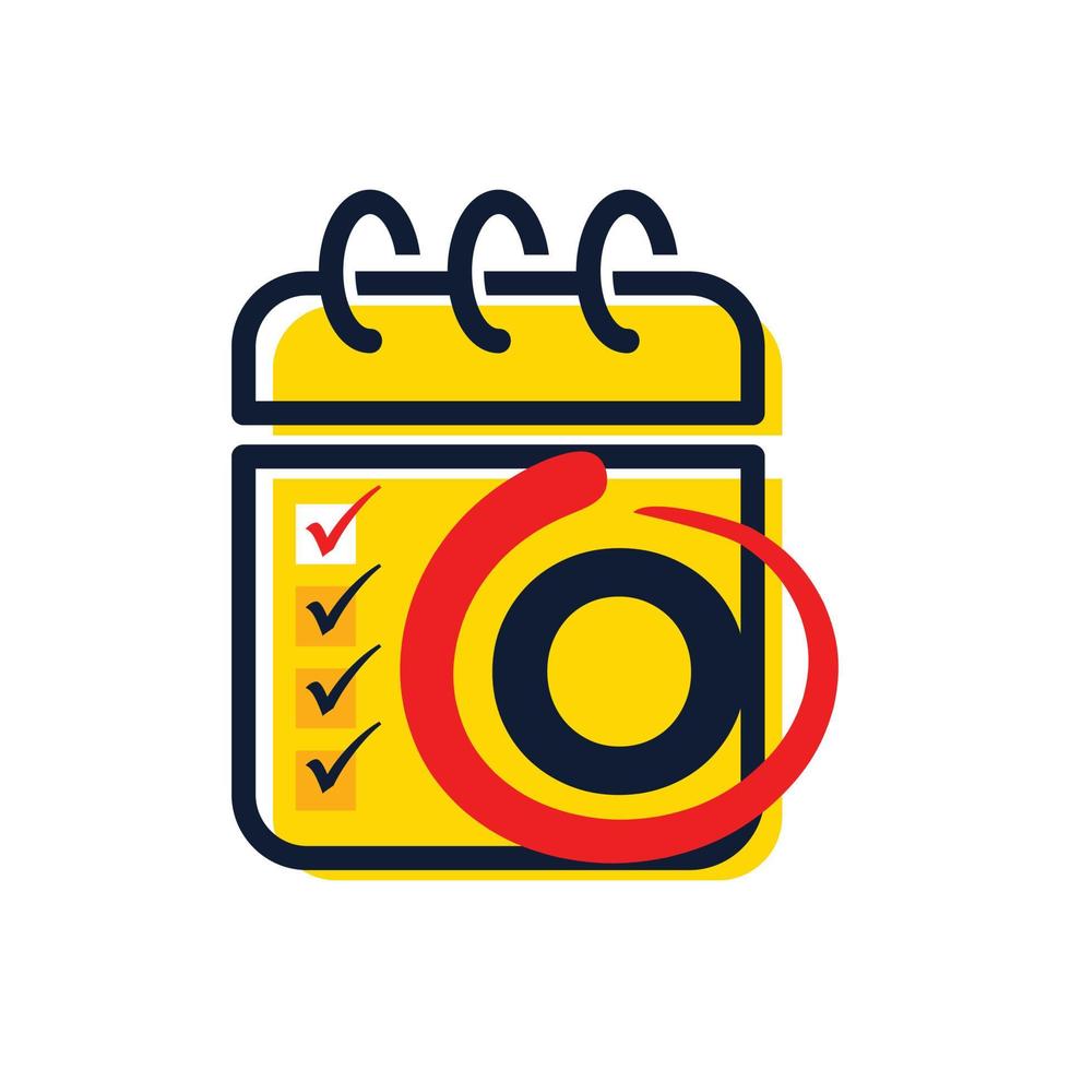 Initial O Calendar Logo vector