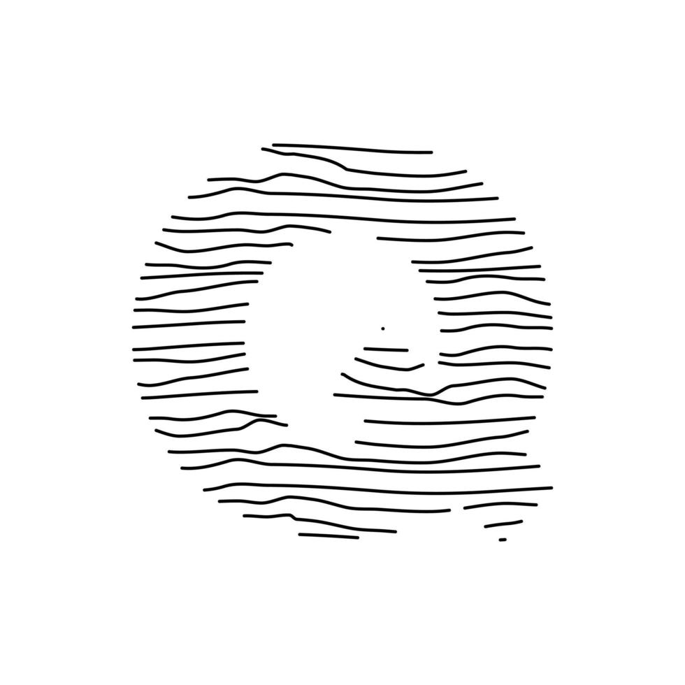 Initial Q Abstract Line Logo vector