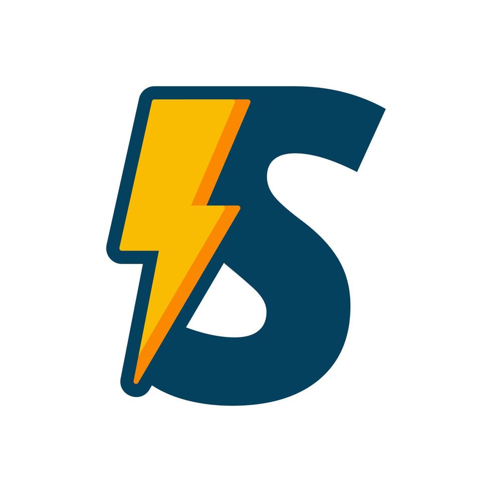 Initial S Bolt Energy Logo vector