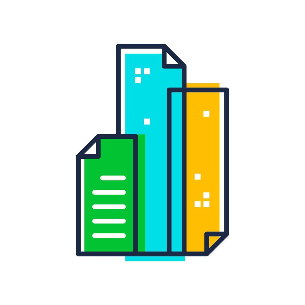 documento ciudad logo vector
