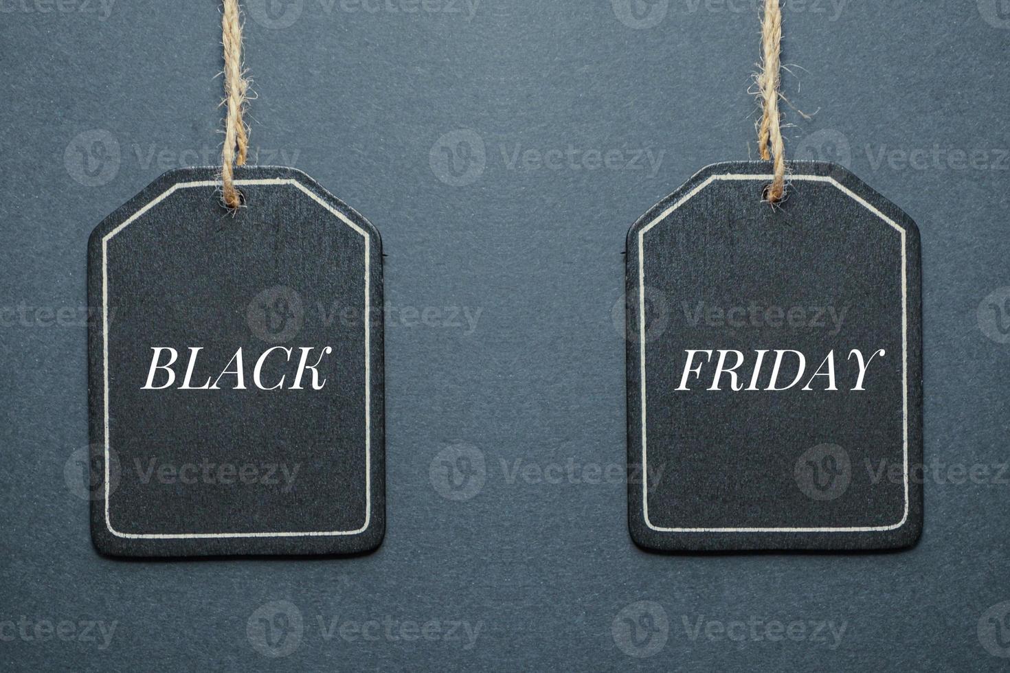 black friday on the black price tag photo