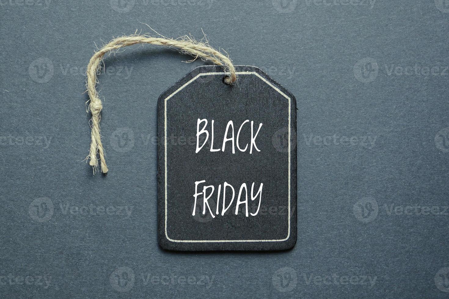 black friday on the black price tag photo