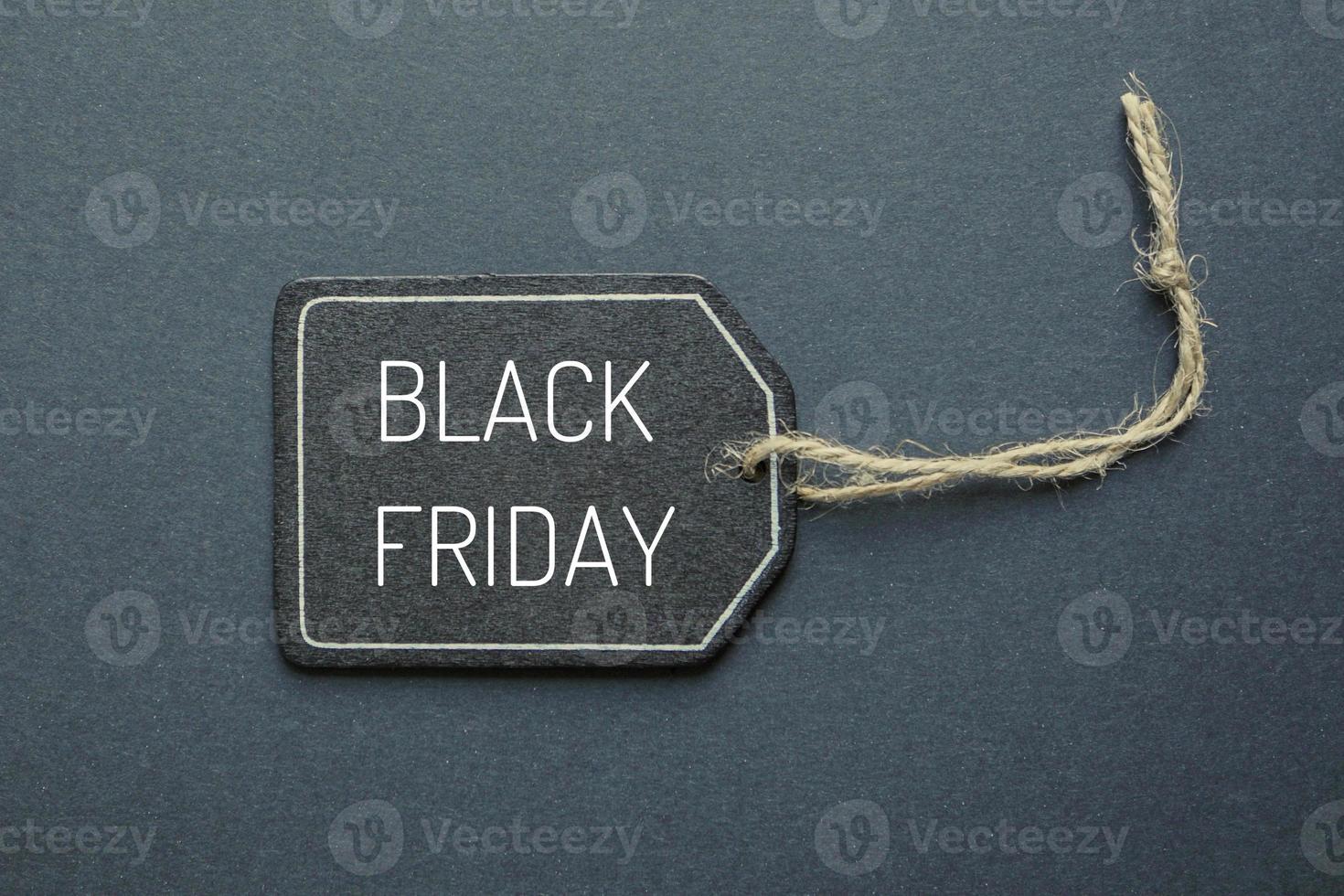 black friday on the black price tag photo
