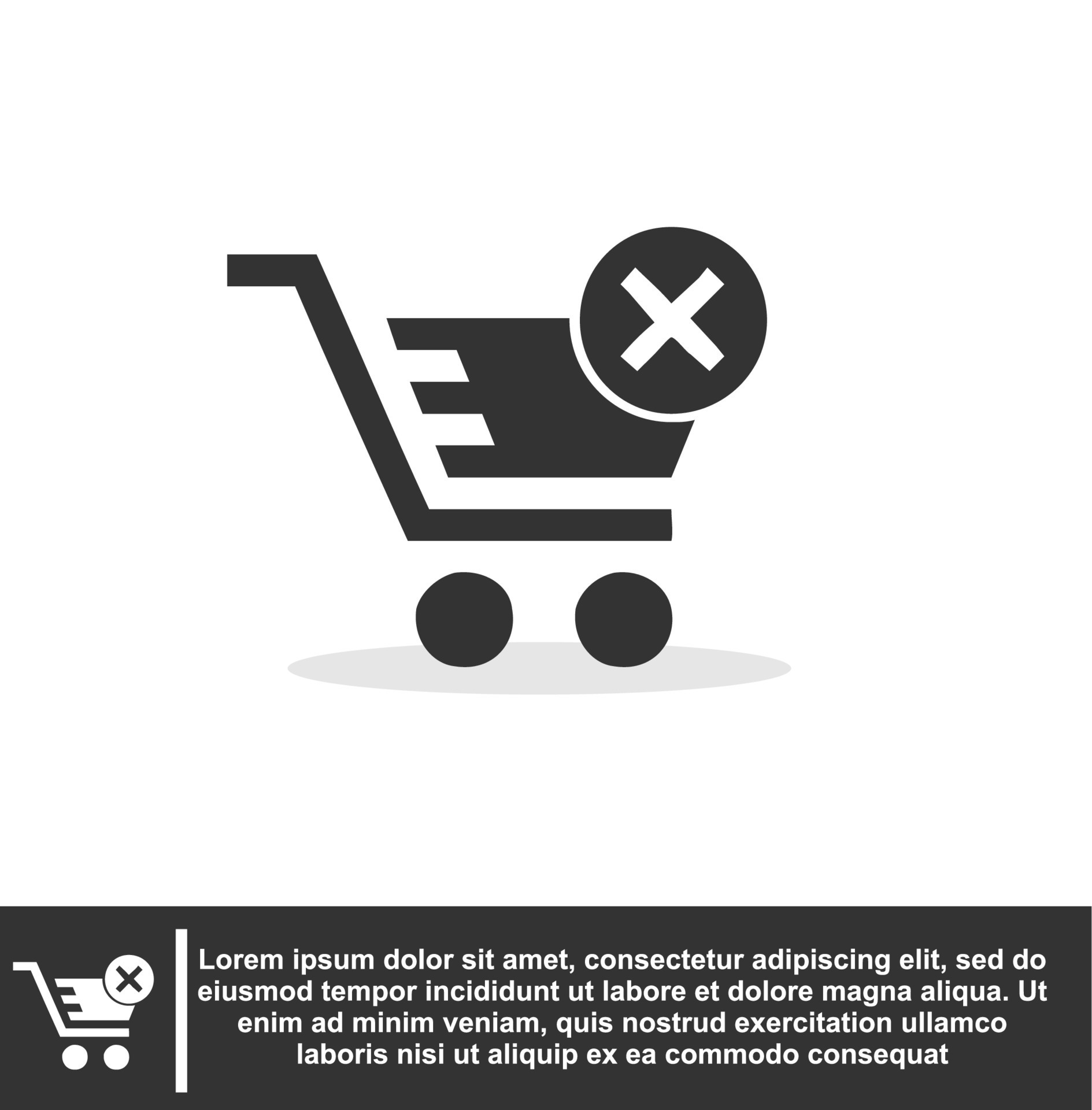 Cart icon in black and white colour 20461221 Vector Art at Vecteezy