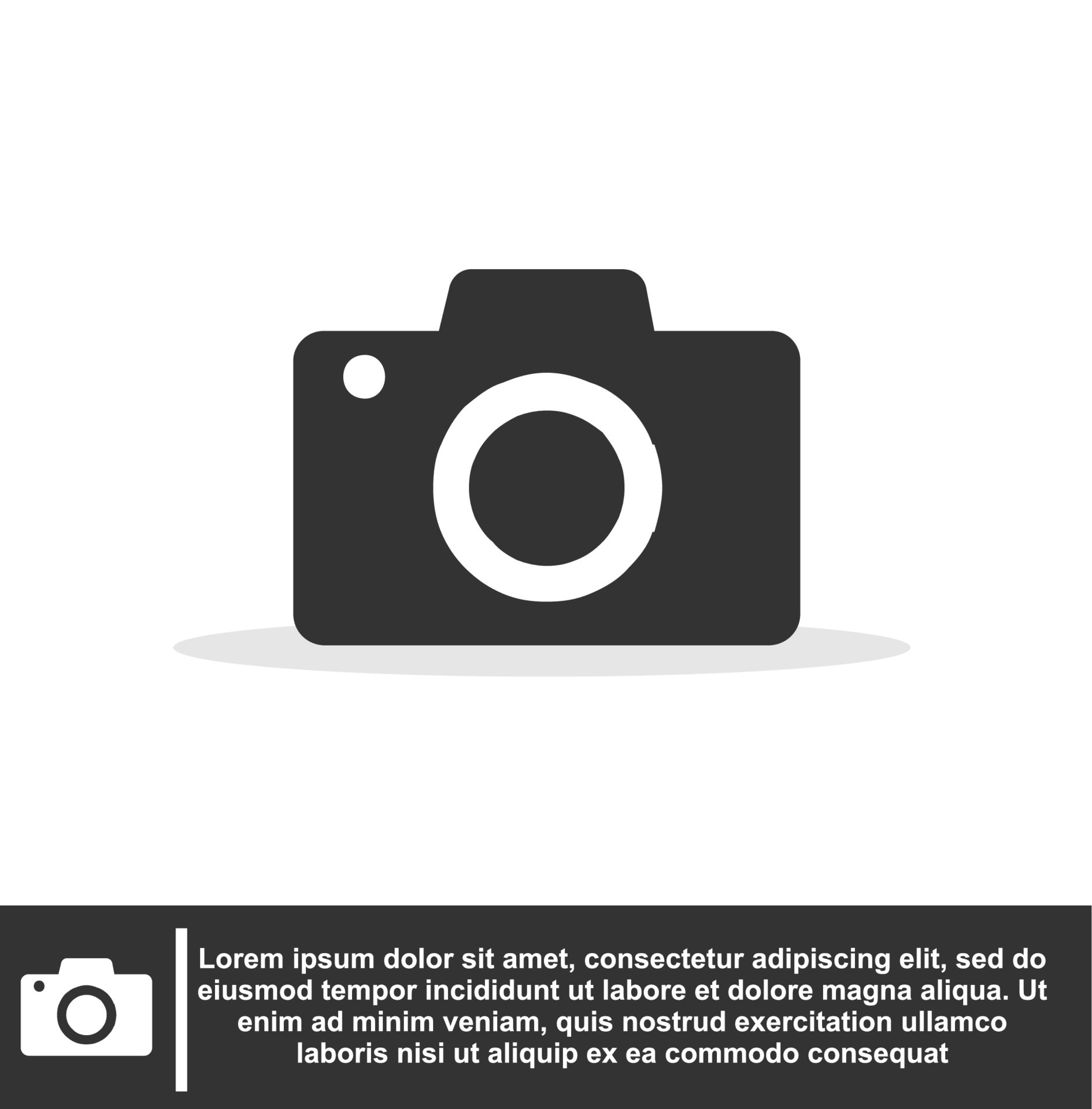 Photo camera icon in black and white colour 20461230 Vector Art at Vecteezy