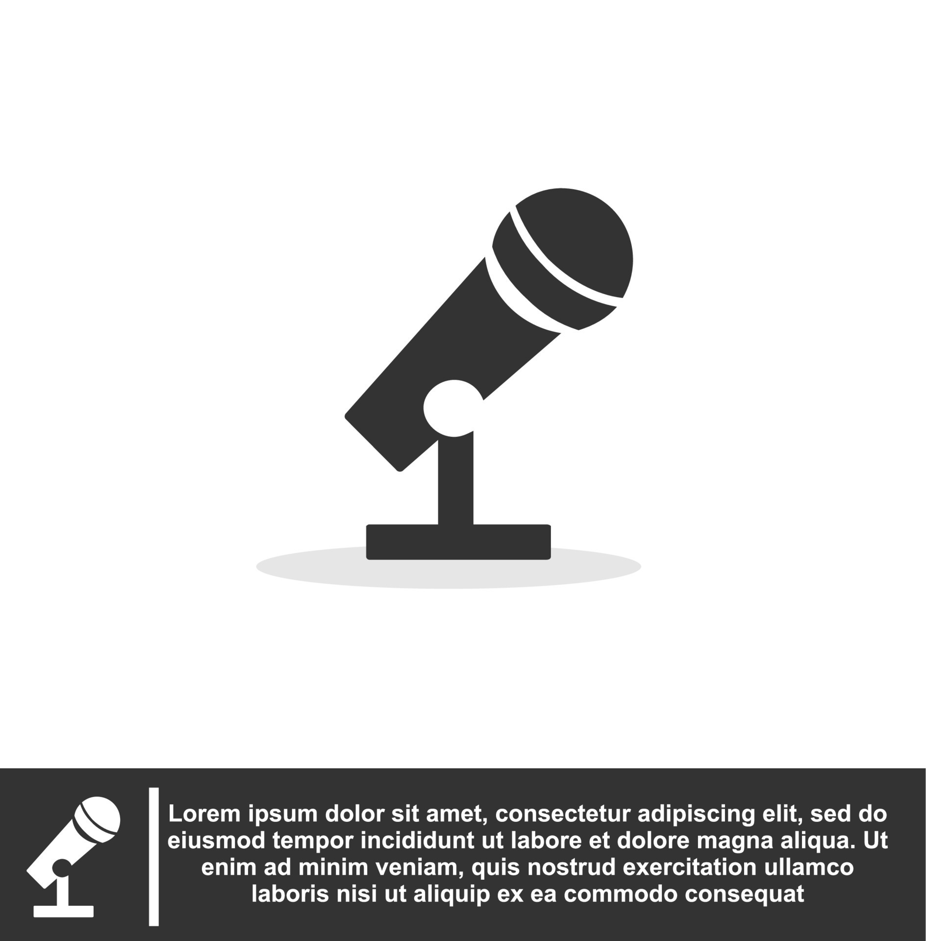 Mic speaker icon in black and white colour 20461393 Vector Art at Vecteezy