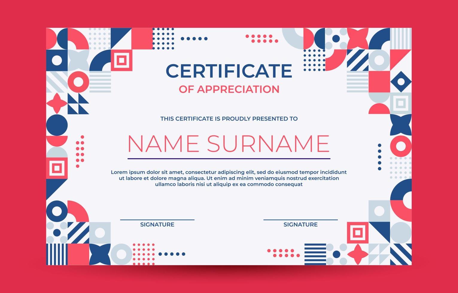 Creative Modern Colorful Certificate vector