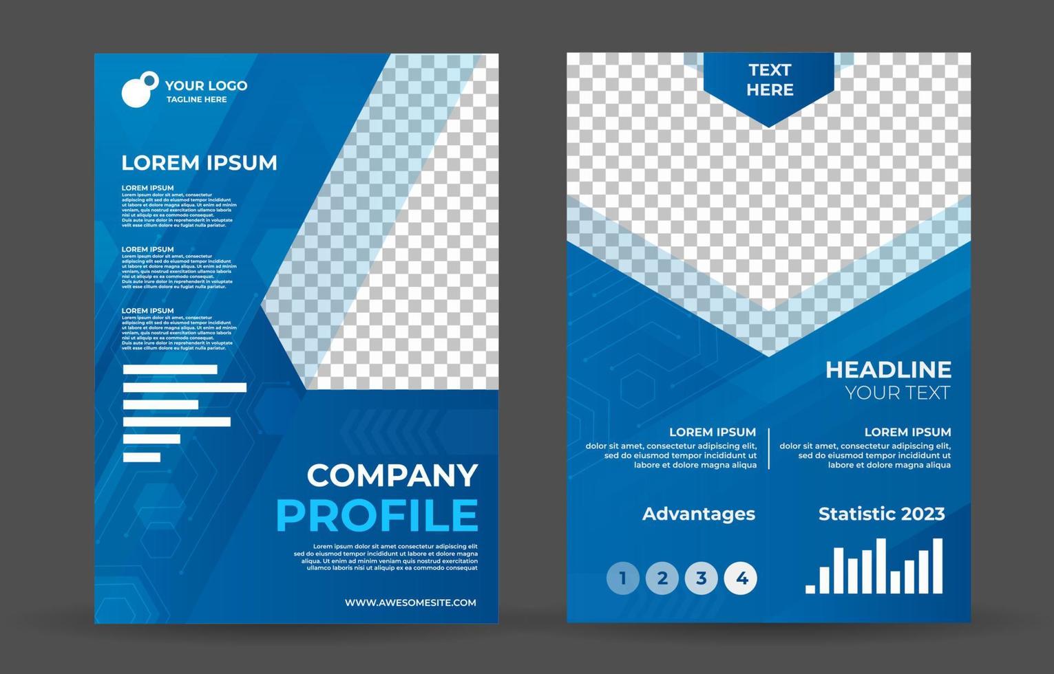 Company Profile Technology Template vector