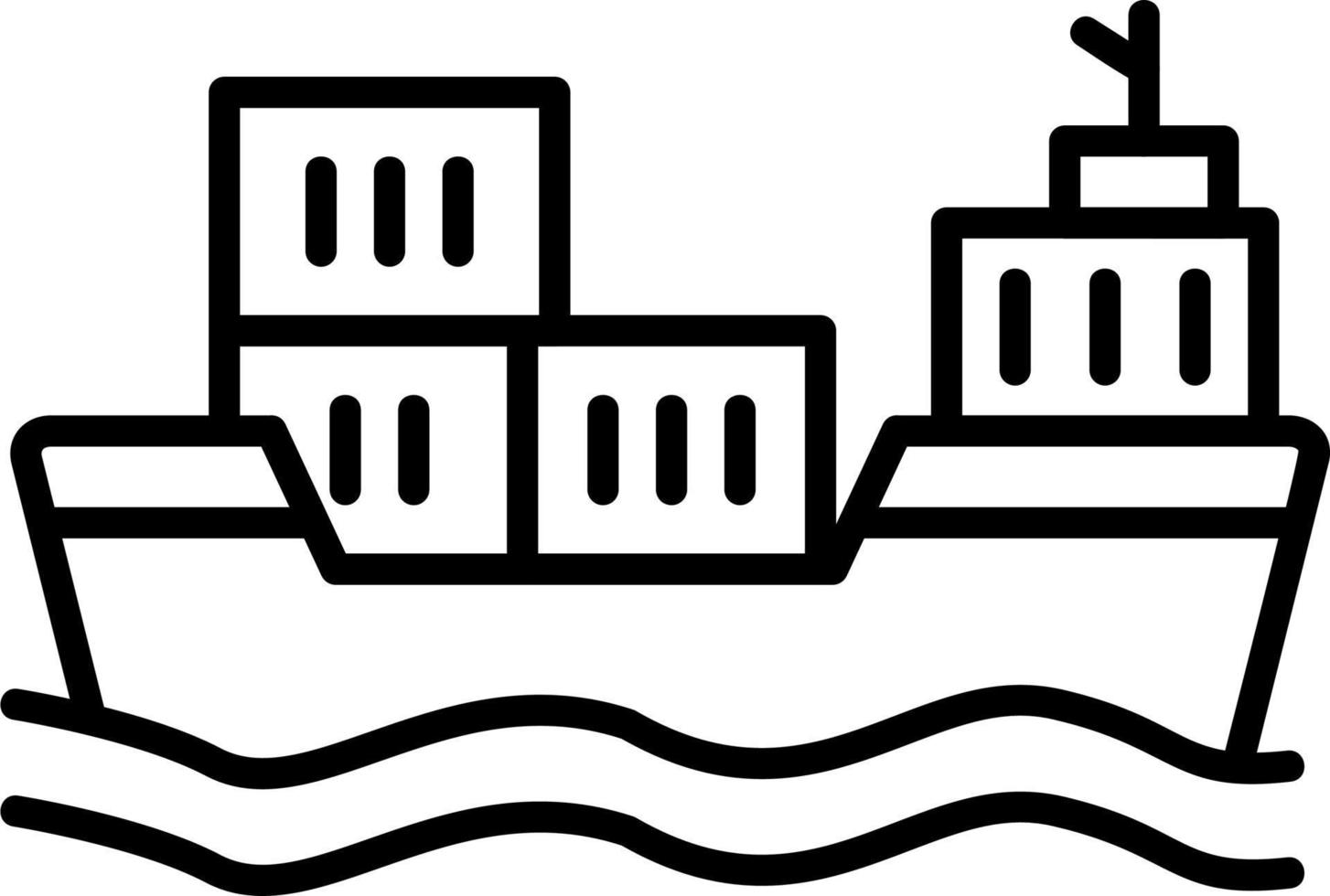 Cargo Ship Vector Icon