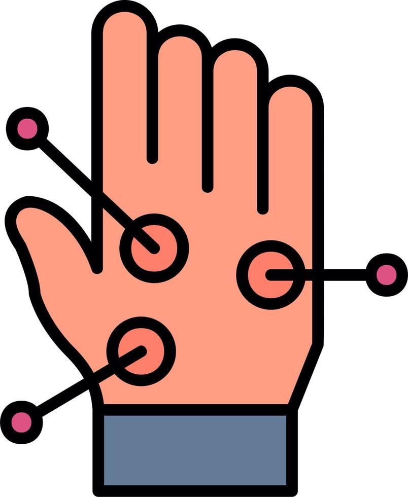 Hand Acupuncture Vector Icon