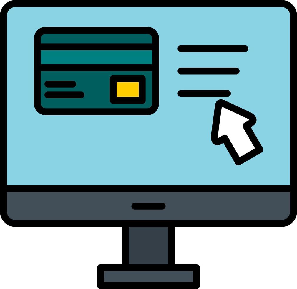 icono de vector de pago en línea
