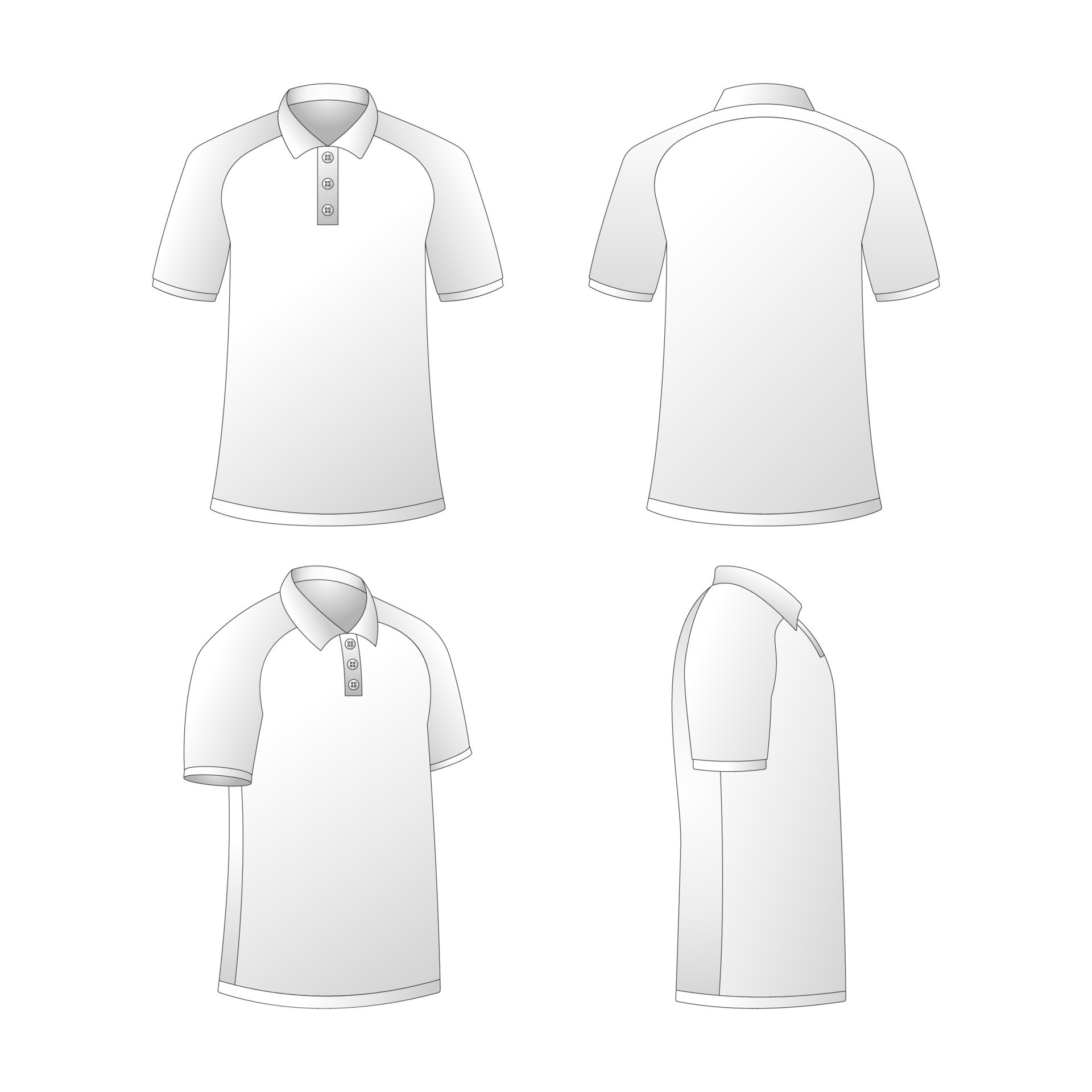 White Polo Shirt Outline Template 20462291 Vector Art at Vecteezy