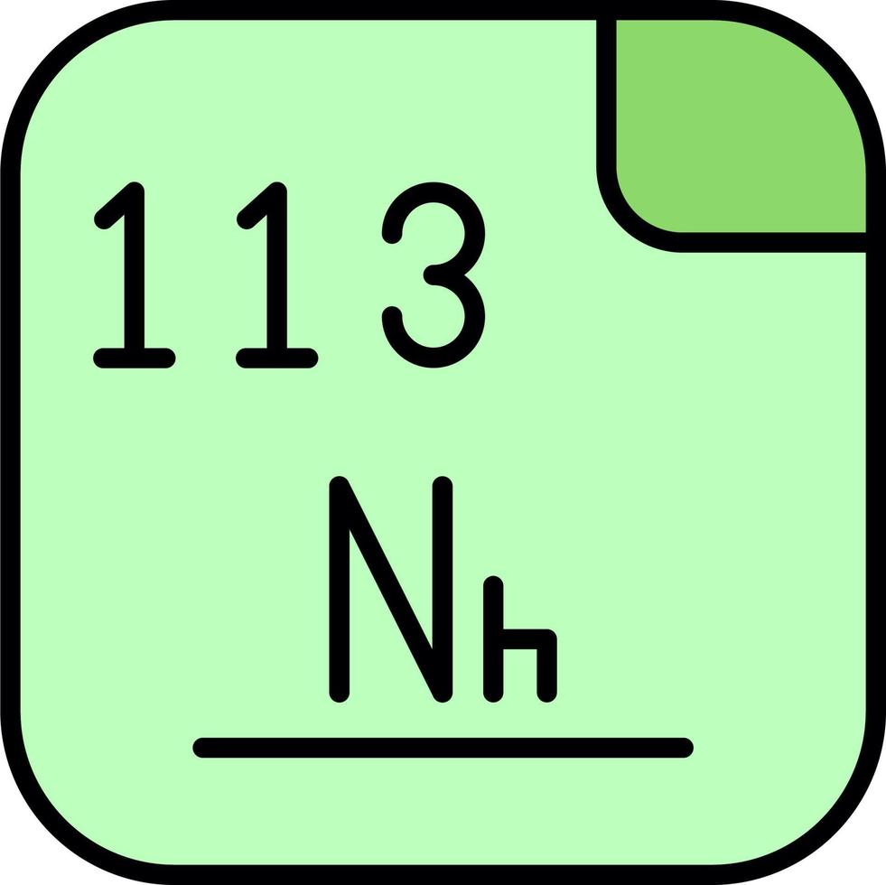 nihonium vector icono