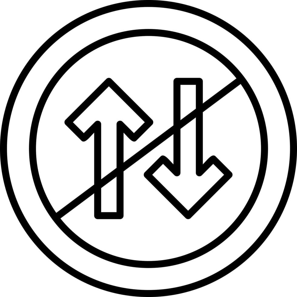 No Two Way Traffic Vector Icon