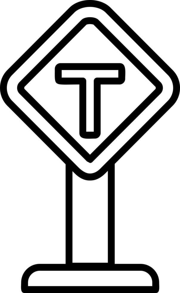 T Junction Vector Icon