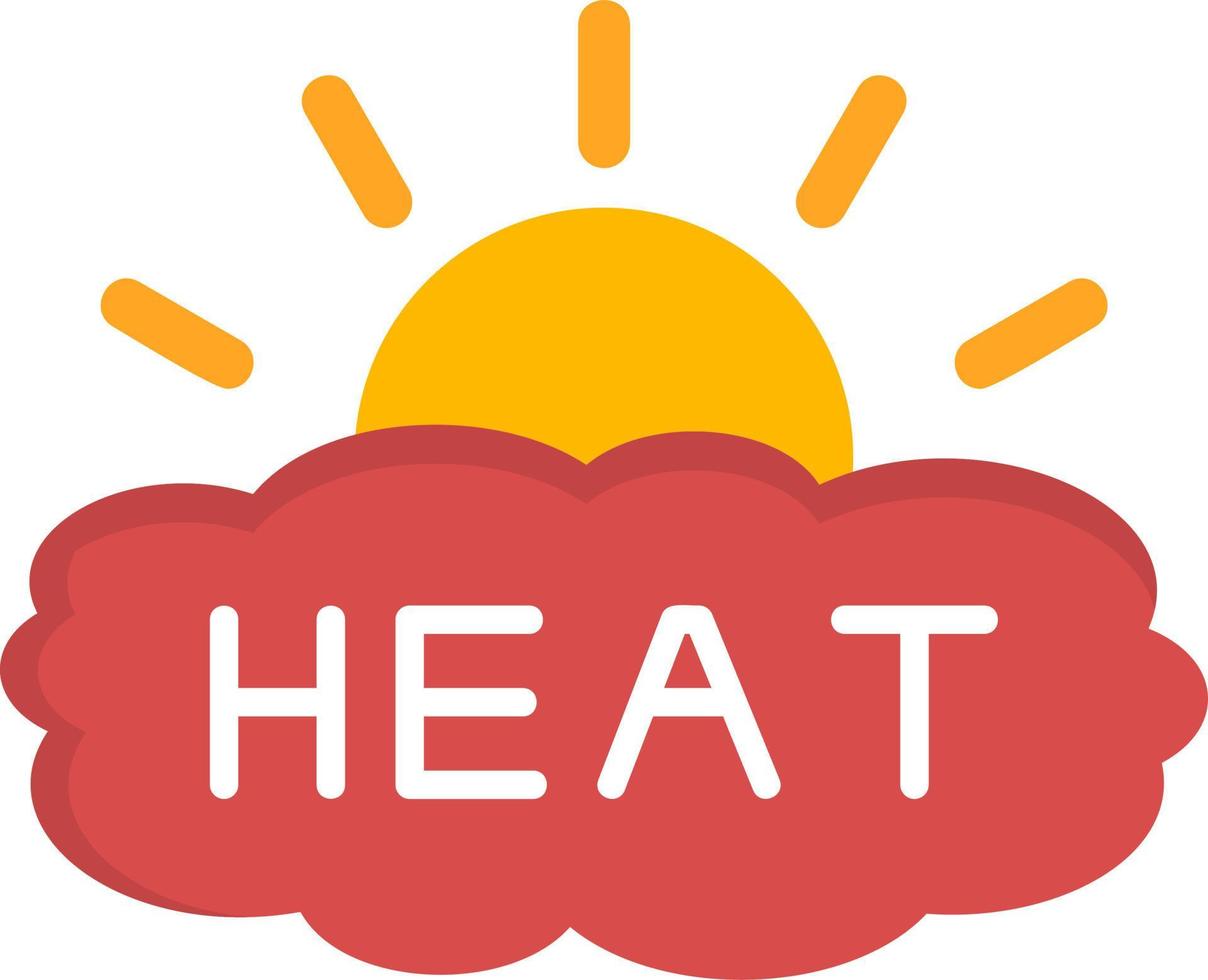 icono de vector de calor