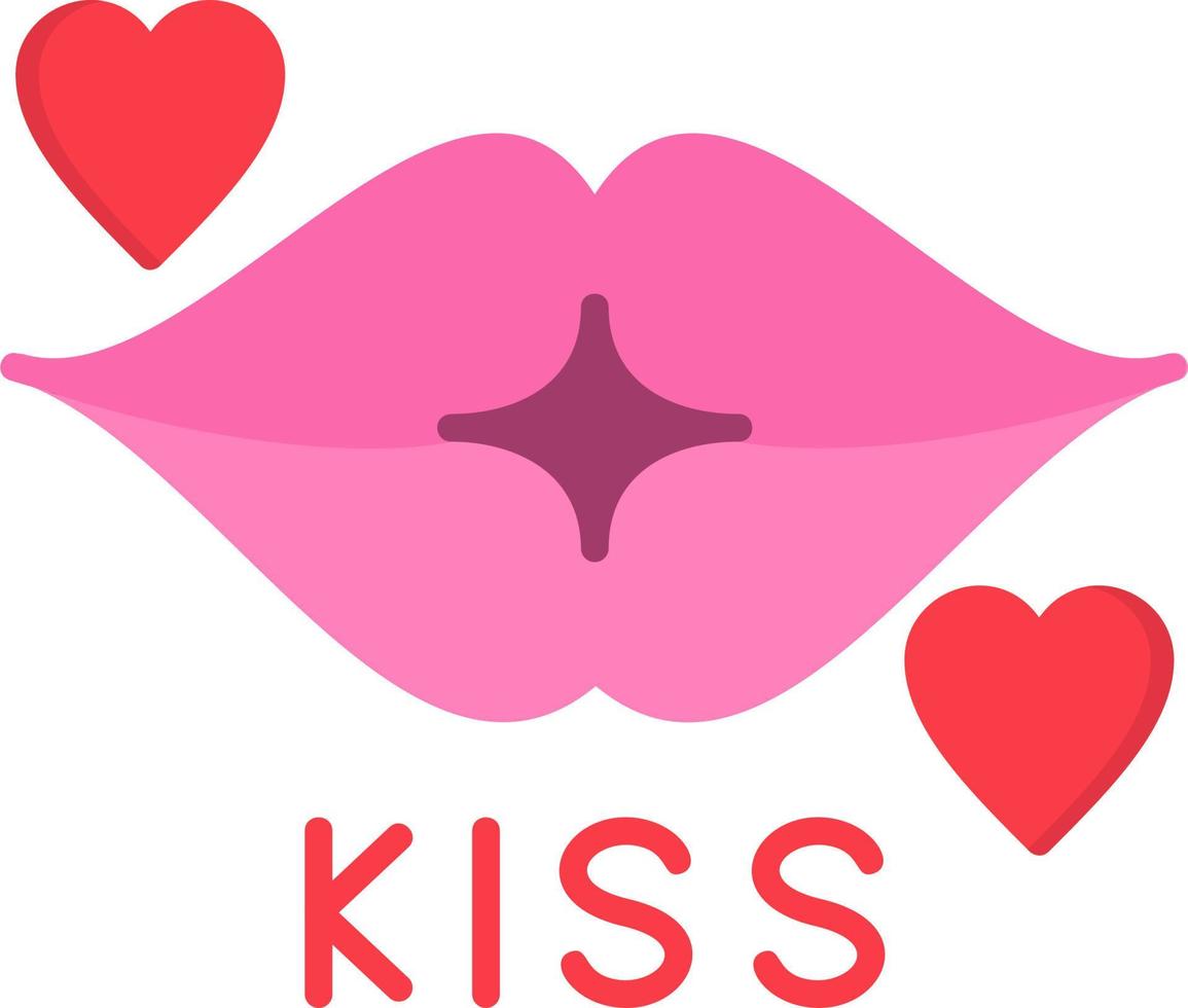 icono de vector de beso