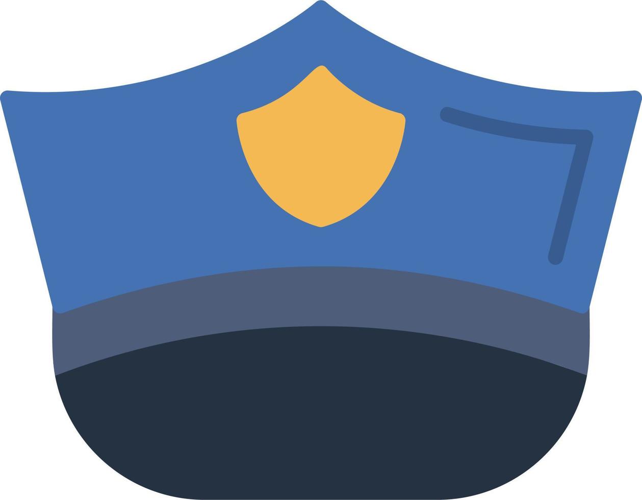 policía gorra vector icono
