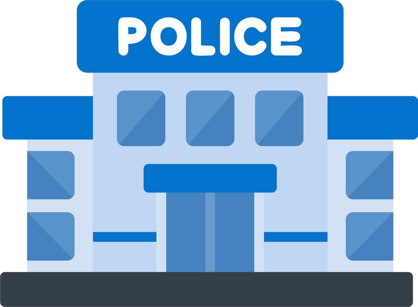 icono de vector de estación de policía