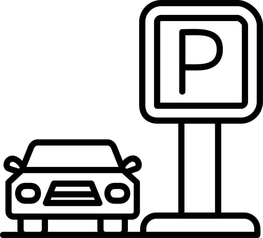 icono de vector de estacionamiento