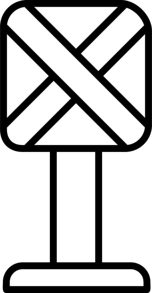 Railroad Crossing Vector Icon