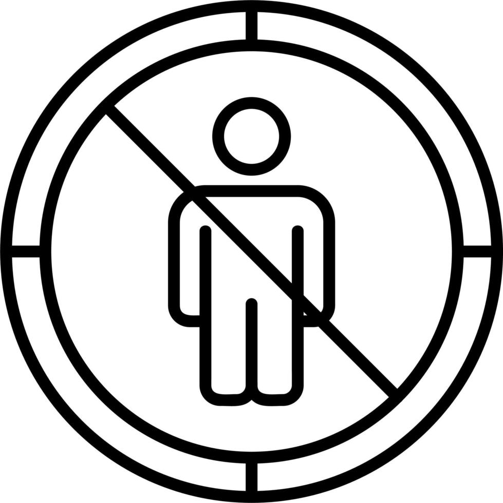 No Entry Vector Icon