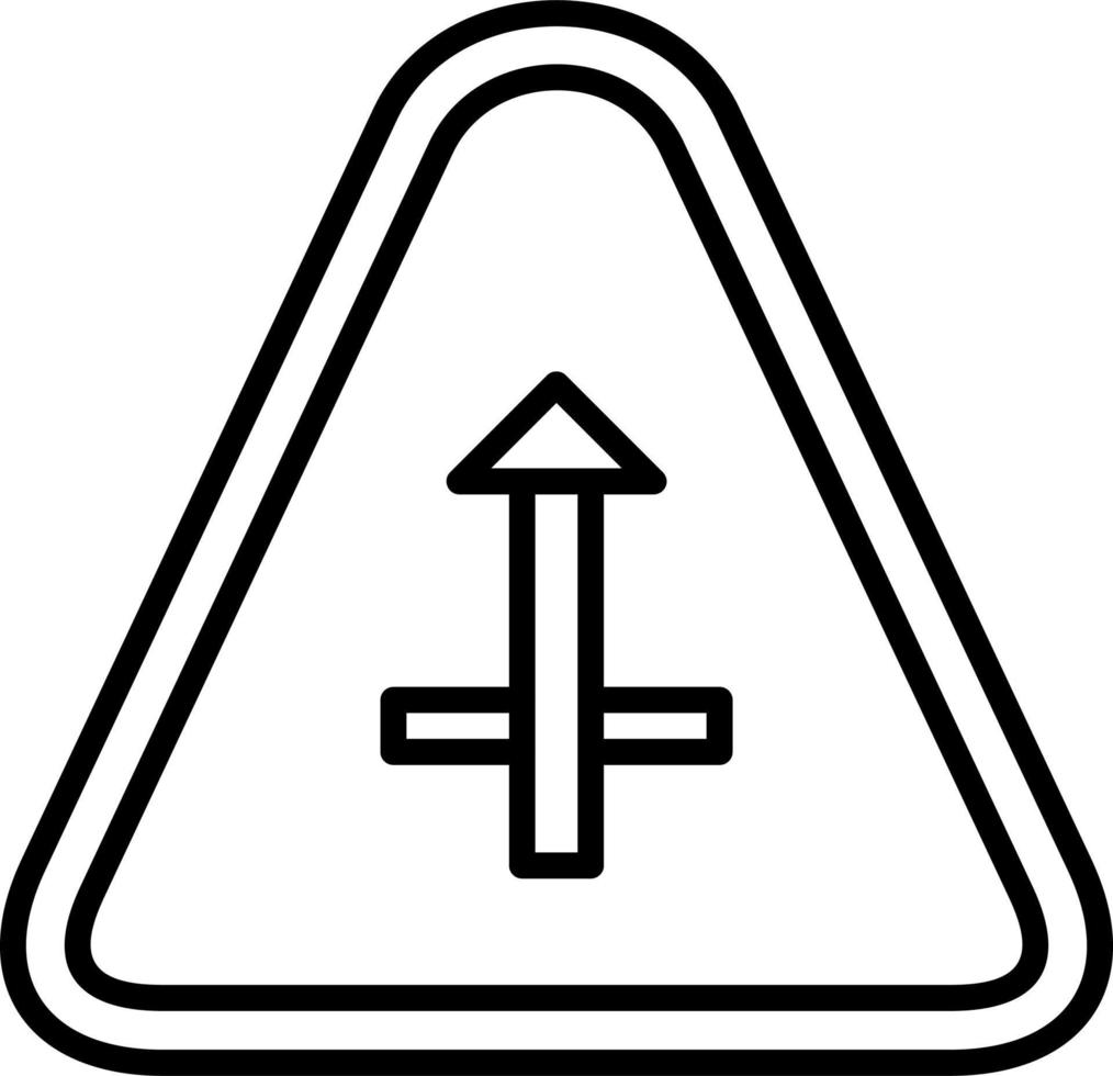 Crossroads Ahead Vector Icon