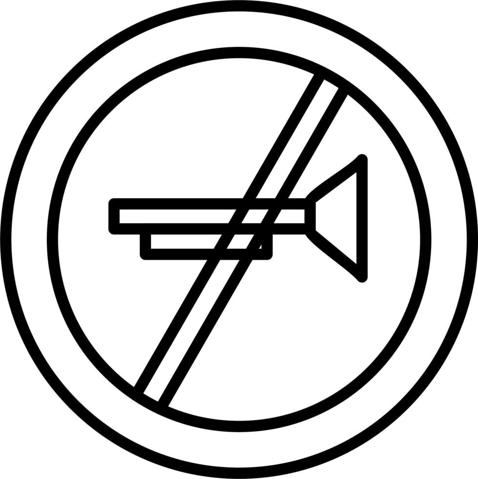 Horns Prohibited Vector Icon