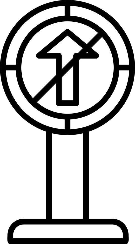No Straight Vector Icon