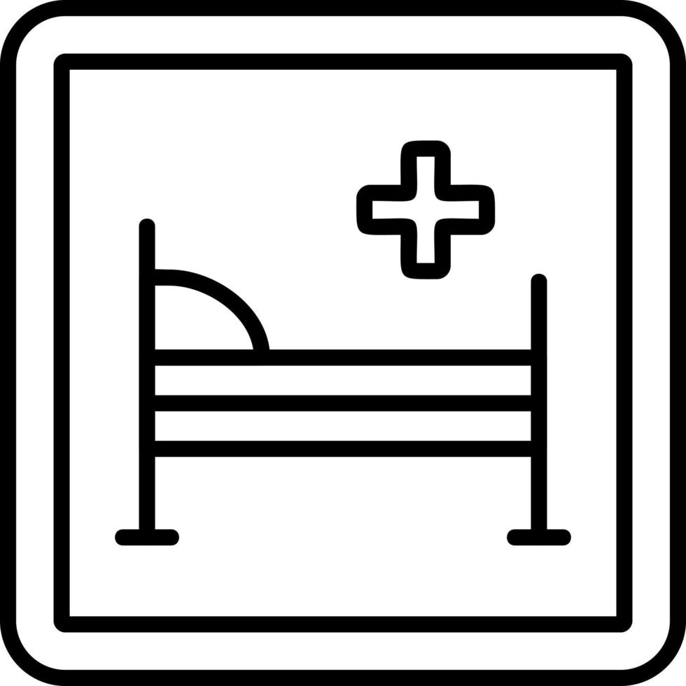 icono de vector de hospital