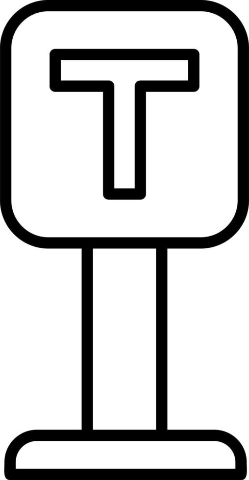 T Junction Vector Icon