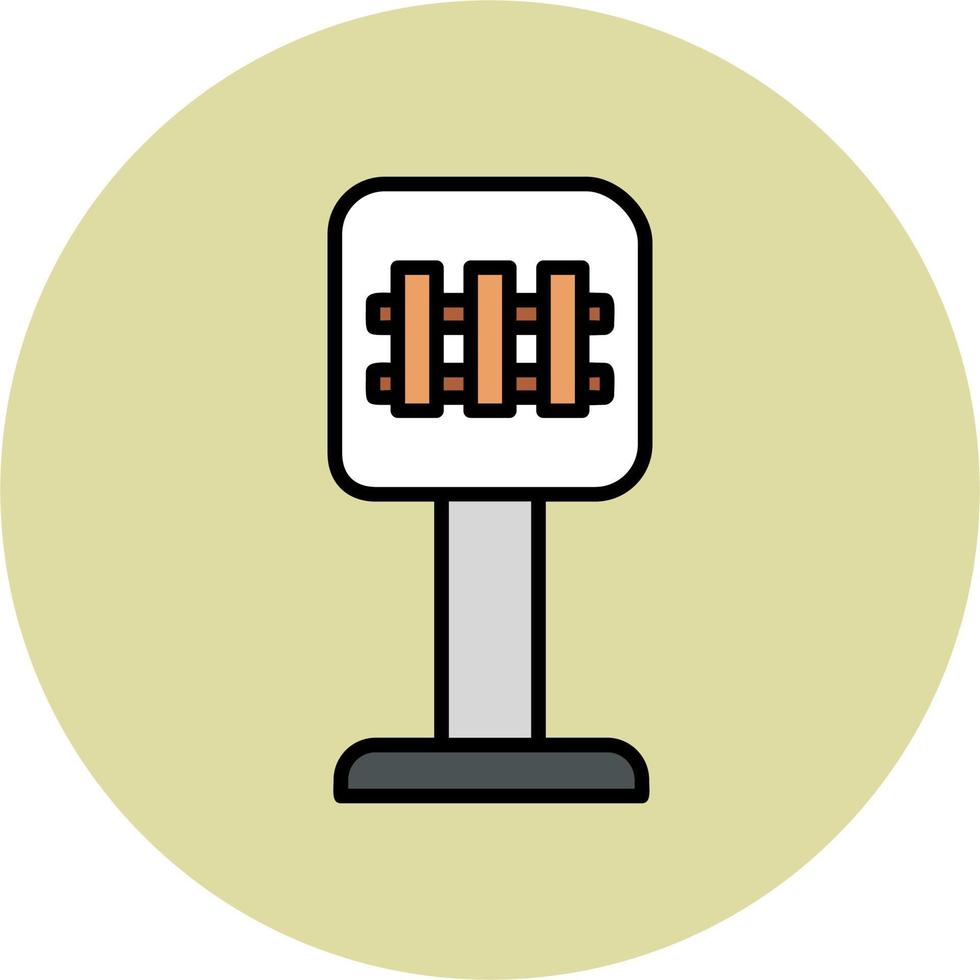 Railroad Crossing Vector Icon
